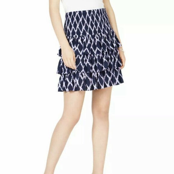 Michael Kors Dresses & Skirts - MICHAEL KORS Purple Printed Tiered Smocked Skirt
